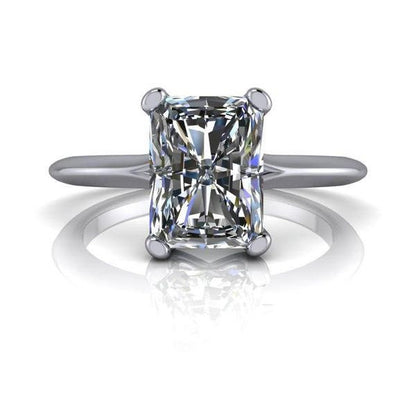 2.7 Ct Radiant Diamond, Moissanite Engagement Ring