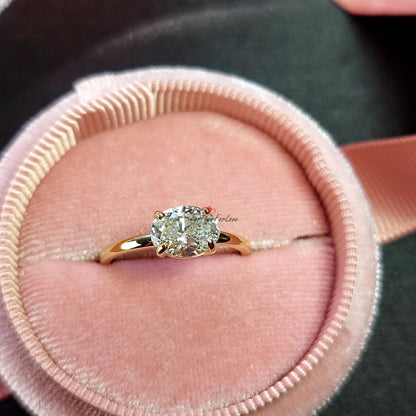 1.02 Ct Oval Lab Diamond Engagement Ring