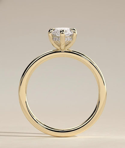 1.5 Ct IGI Certified Marquise Lab Diamond Hidden Halo Engagement Ring