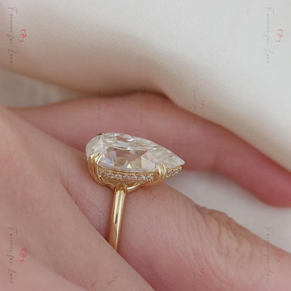 Old Mine Moissanite Engagement Ring