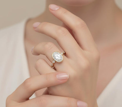 2 Ct IGI Certified Oval Lab Diamond Halo Engagement Ring