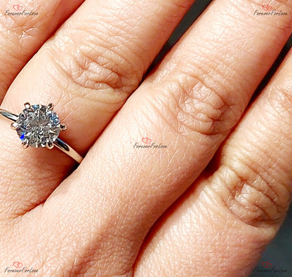 1.5 Ct IGI Certified Round Lab Diamond Engagement Ring