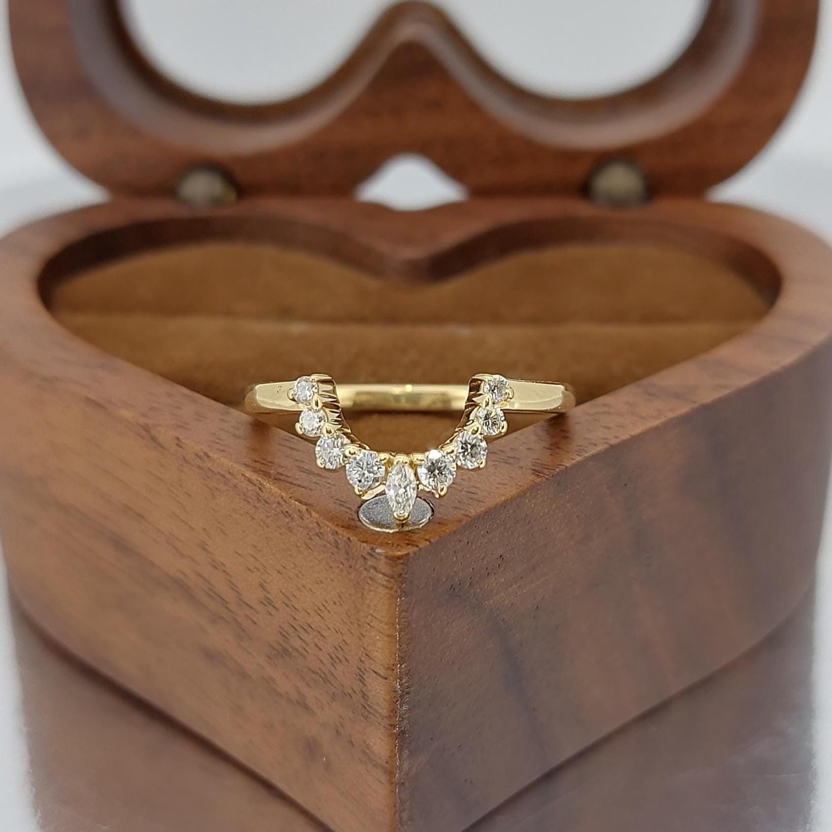 Marquise Diamond Stacking Ring