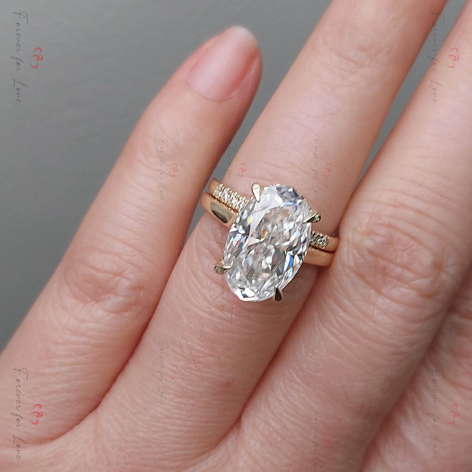 Oval Diamond, Moissanite Engagement Ring