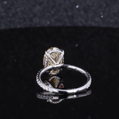 2 Ct Oval Diamond, Moissanite Engagement Ring