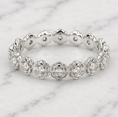 Round Lab Diamond Eternity Band