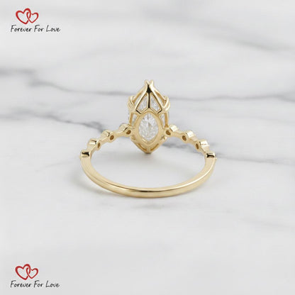 4.1 Ct IGI Certified Marquise Lab Diamond Engagement Ring