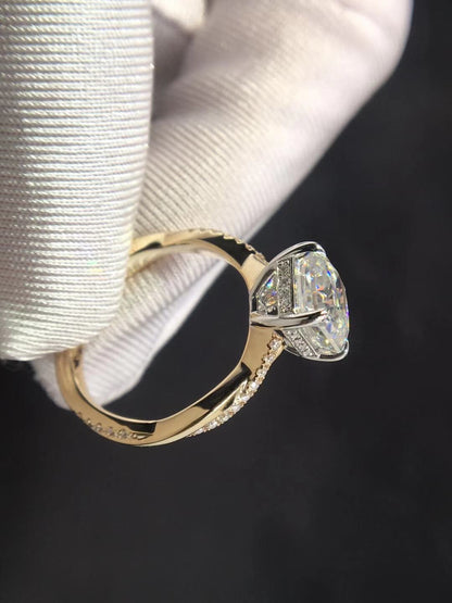 2 Ct Cushion Diamond Halo Engagement Ring