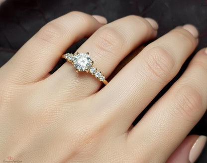 Round Lab Diamond Engagement Ring