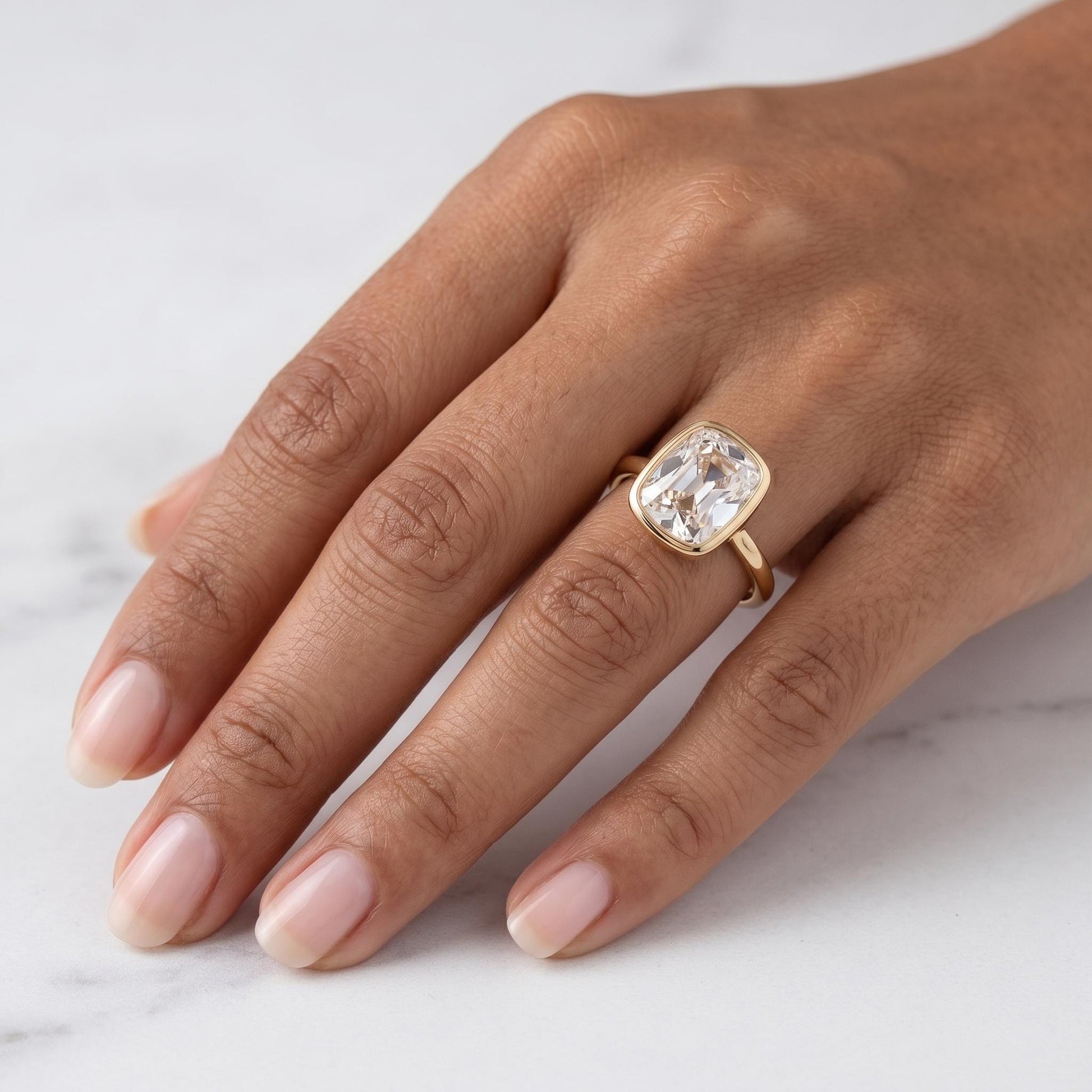 3 Ct IGI Certified Cushion Lab Diamond Engagement Ring