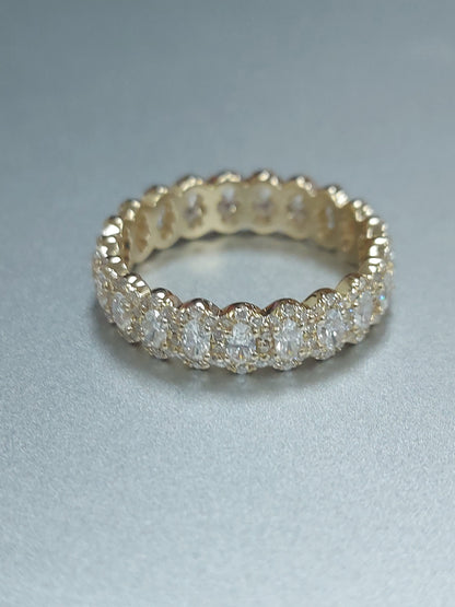 Oval Lab Diamond Full Eternity Band