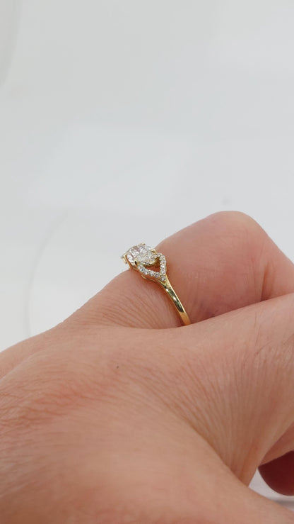 1.5 Ct Marquise Lab Diamond Engagement Ring