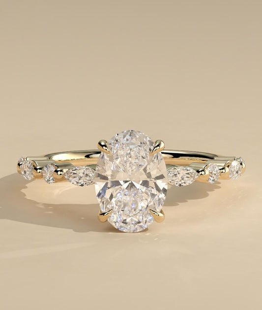 1.0 Ct IGI Certified Oval Lab Diamond Band