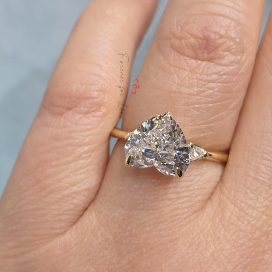 3 Ct Heart Diamond Engagement Ring