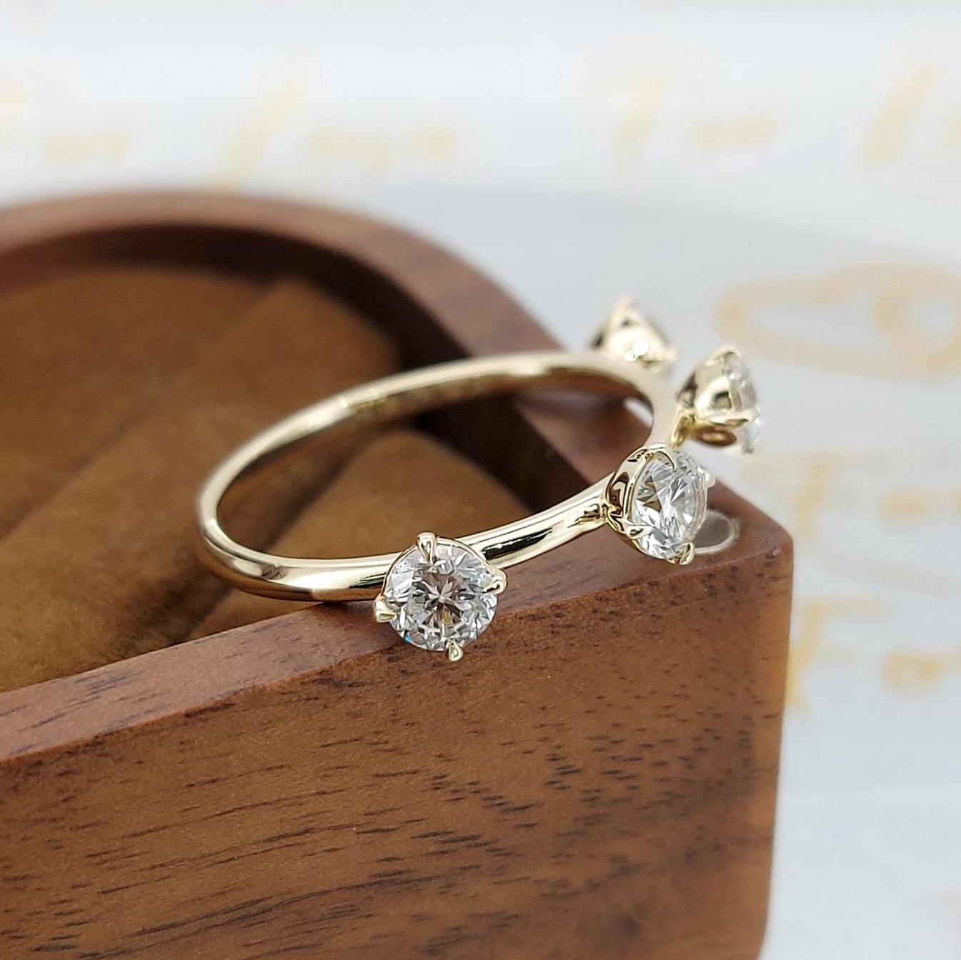 Round Lab Diamond Band