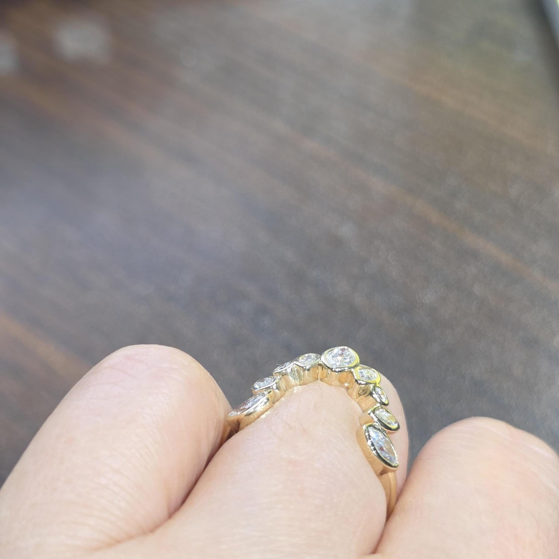 Pear Lab Grown Diamond Band, Pear Brilliant Cut Diamond Wedding Band, Promise Ring, Matching Band, Wedding Gift Band, Stackable Band.