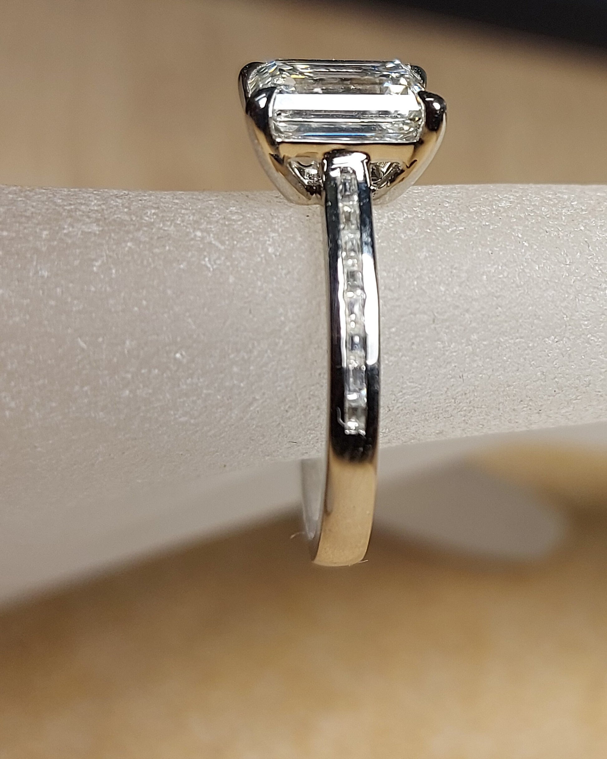 IGI Certified Emerald Lab Diamond Solitaire Ring