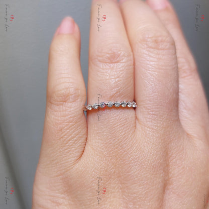 Round Lab Diamond Wedding Band
