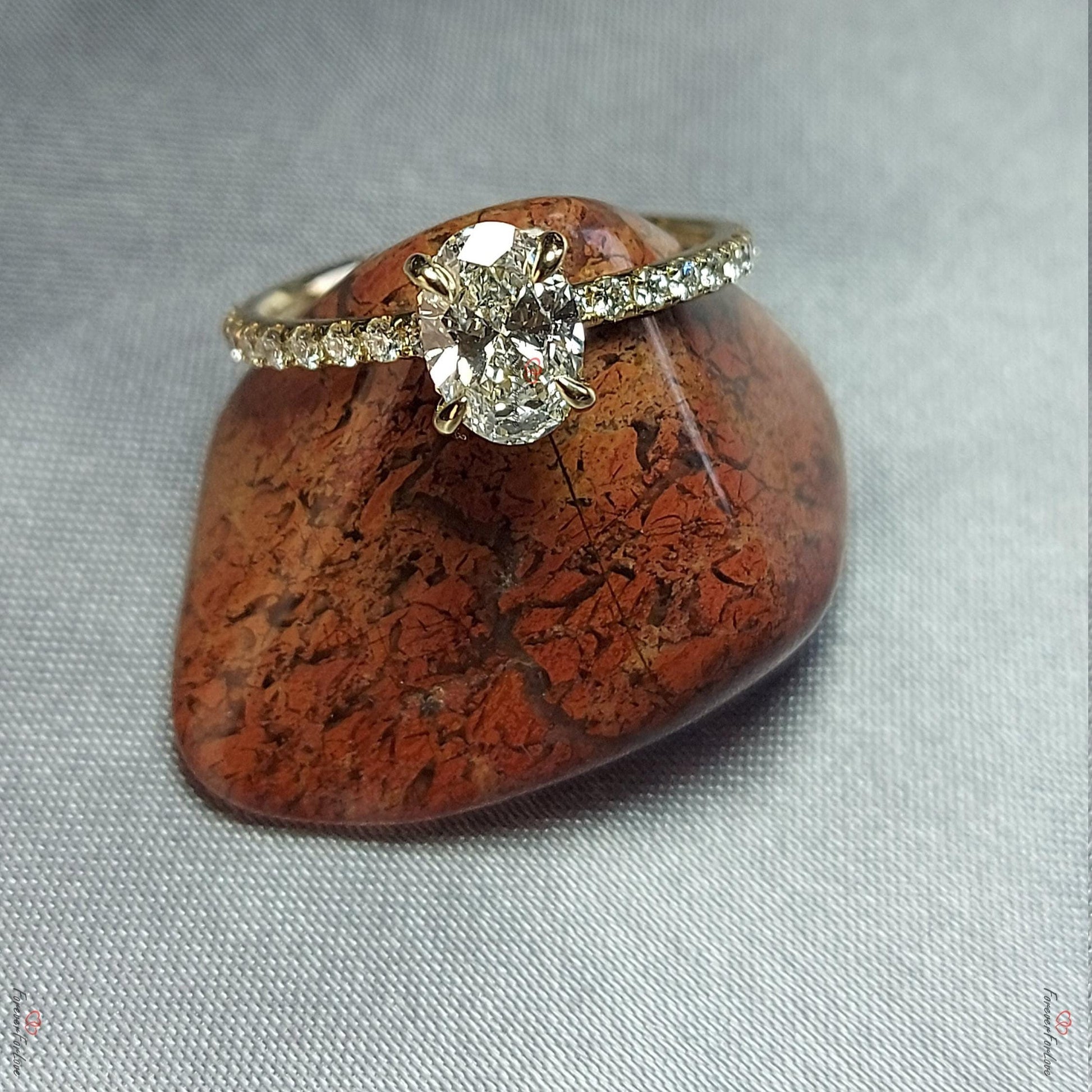 IGI Certified Oval Lab Diamond Engagement Ring
