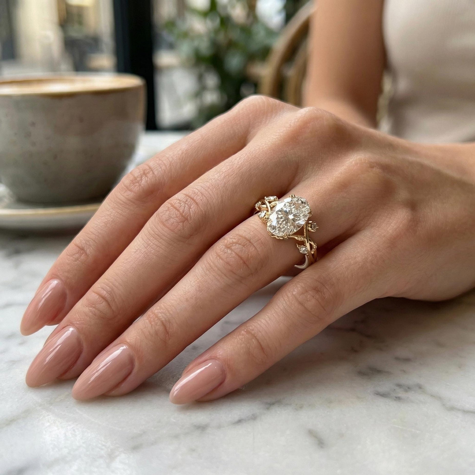 IGI Certified Oval Lab Diamond Engagement Ring