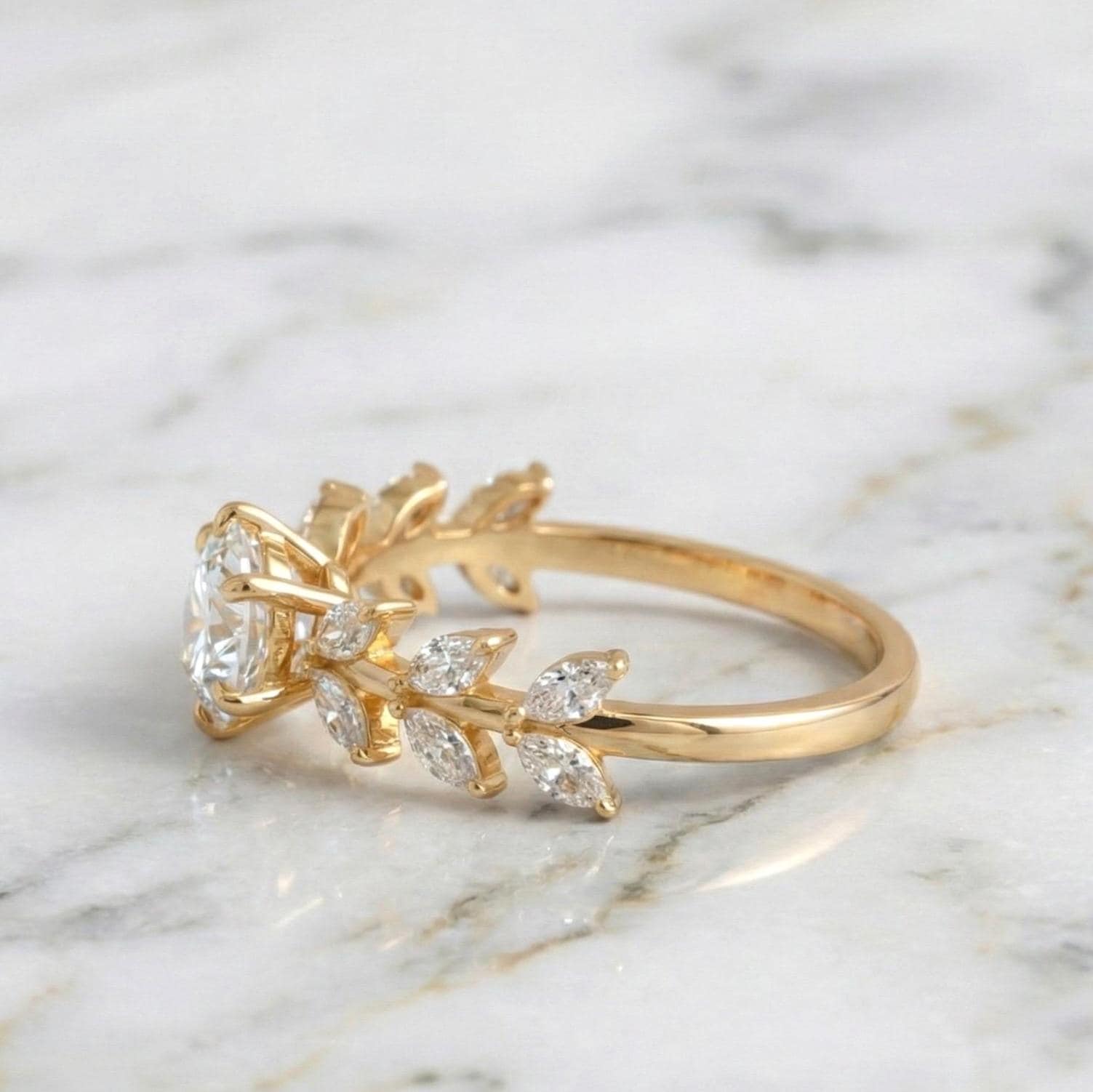 IGI Certified Marquise Lab Diamond Ring