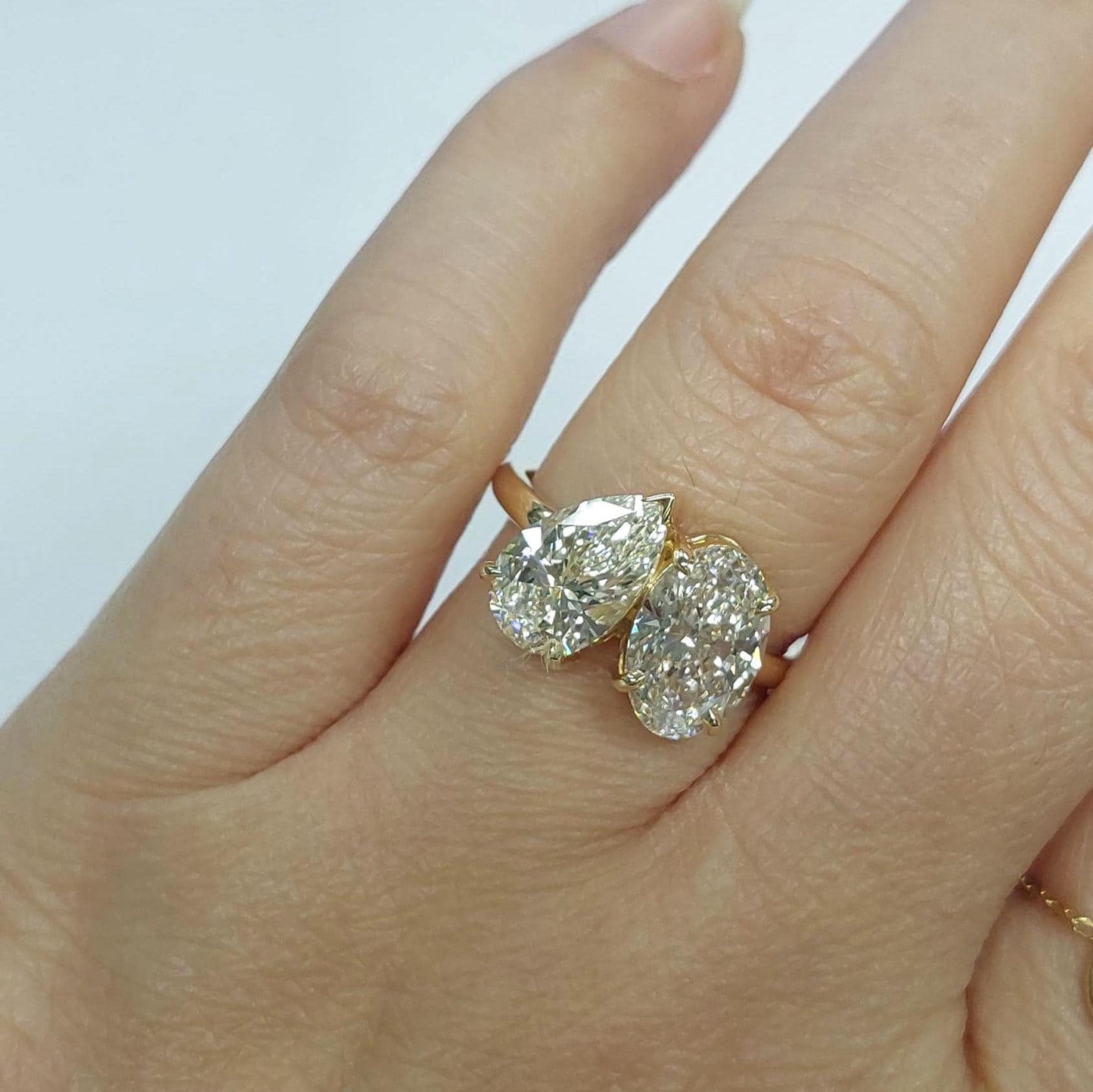 4 Ct IGI Certified Oval Lab Diamond Solitaire Engagement Ring Oval cut Moissanite engagement ring in Gold or Platinum — custom handcrafted by Forever For Love