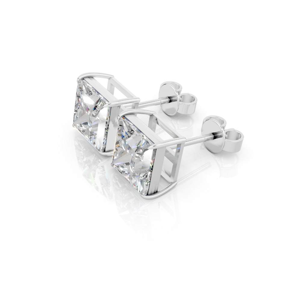 Princess Diamond Stud Earrings Forever For Love
