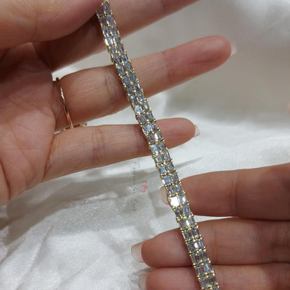 Tennisarmband, goldenes Tennisarmband, Diamant-Tennisarmband, zierliches Armband, Diamantarmband, Geschenk für sie, minimalistisches Armband