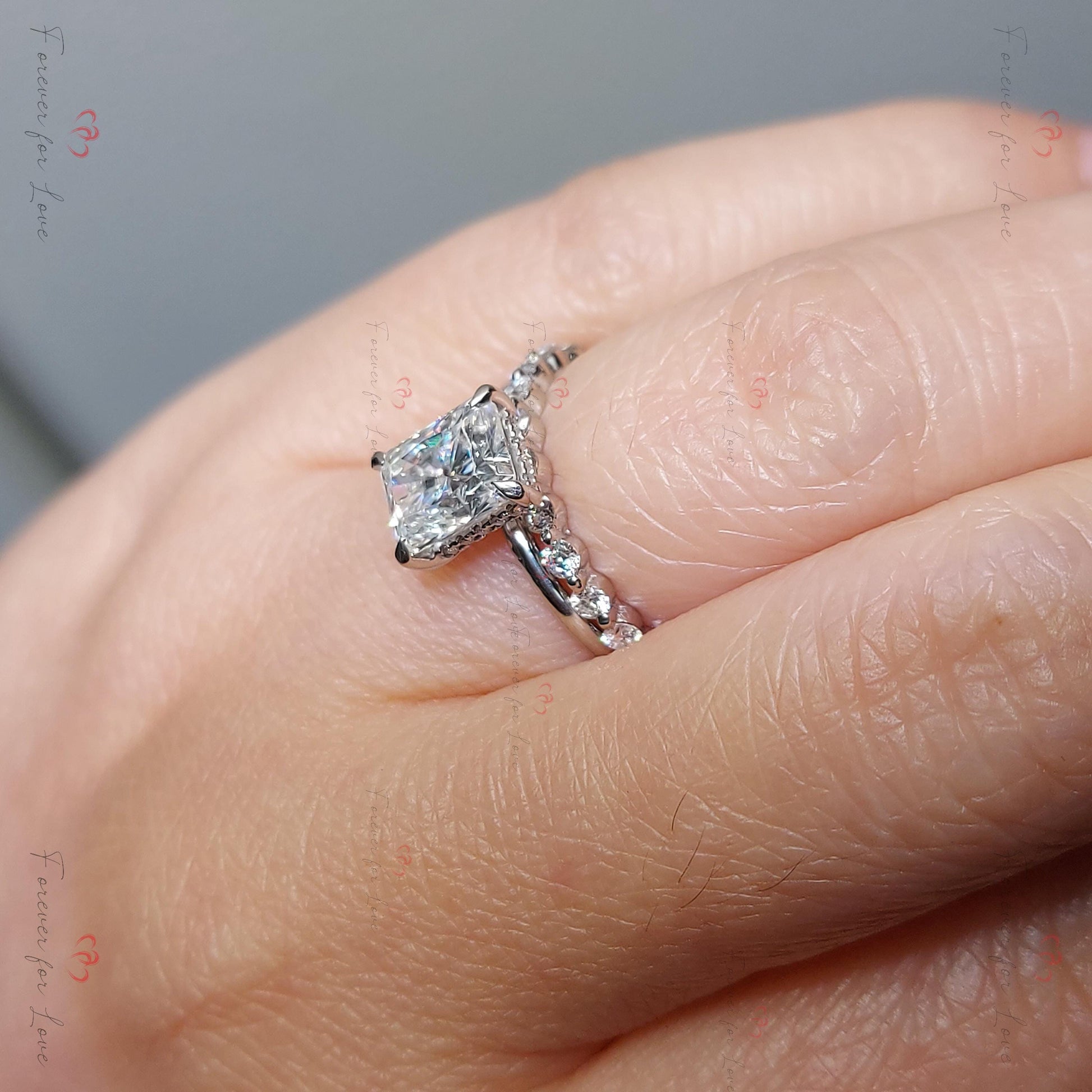 2 Ct Radiant Moissanite Eternity Band