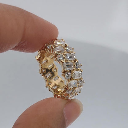 Baguette Lab Diamond Full Eternity Band
