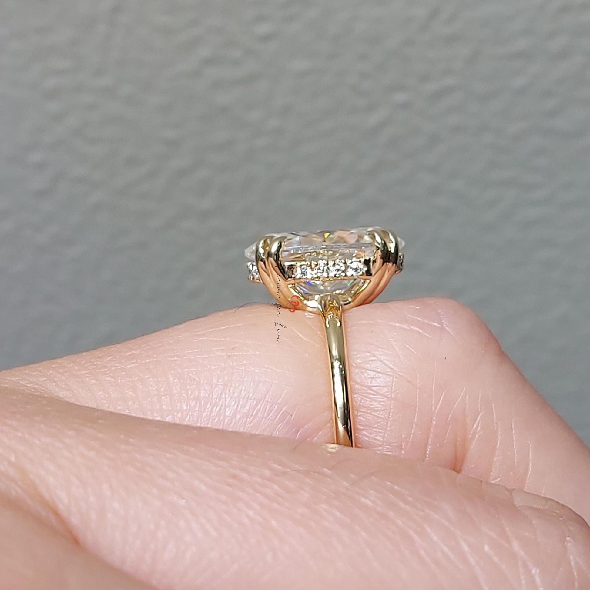 5 Ct Oval Lab Diamond Engagement Ring