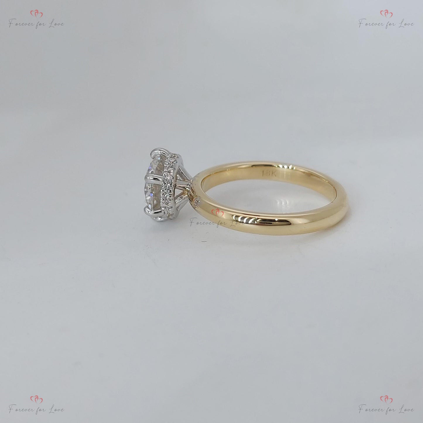 2,5 kt 1,8 mm Band Labordiamant Solitär Verlobungsring Round cut Moissanite engagement ring in 935 Argentium Silber — custom handcrafted by Forever For Love