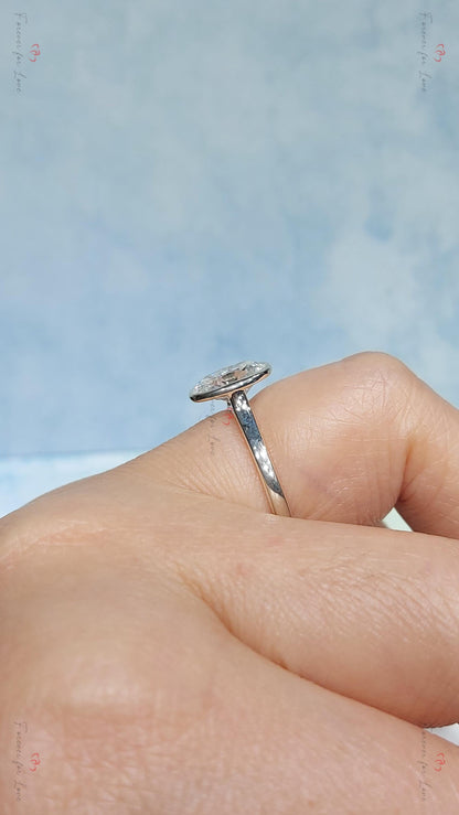 Oval Diamond, Moissanite Solitaire Engagement Ring