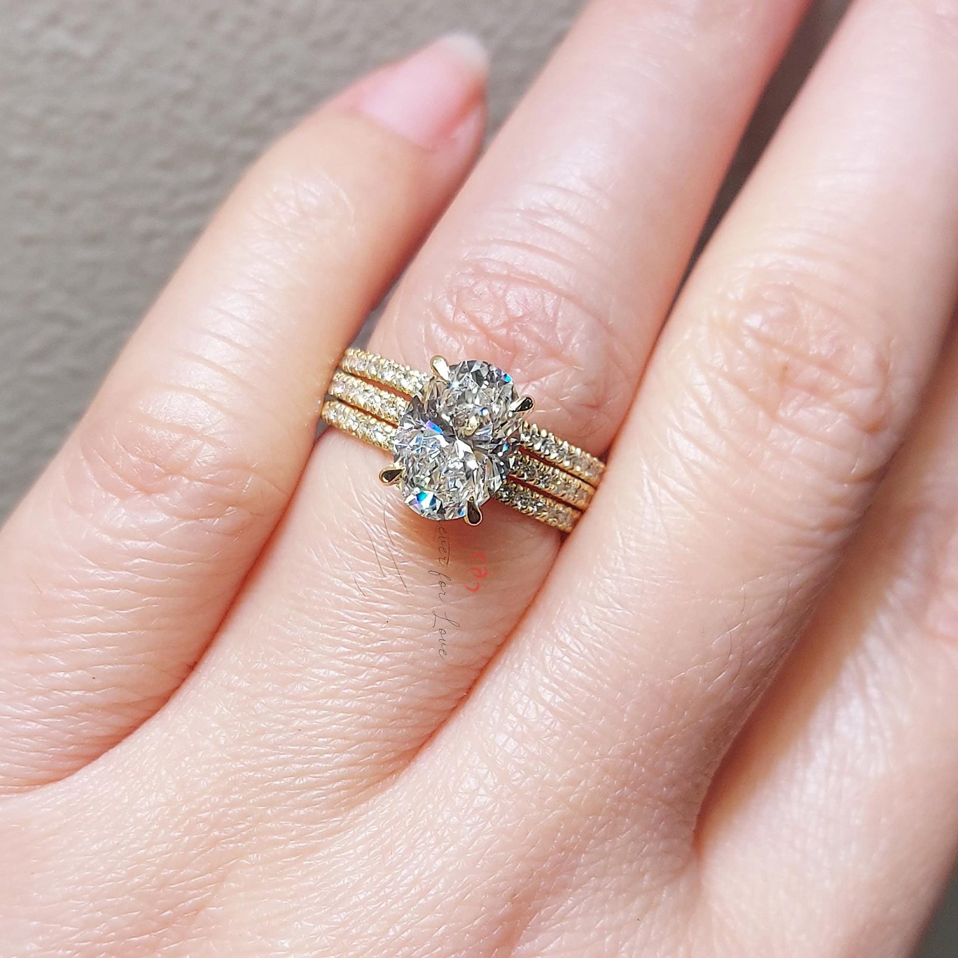 3 Ct Oval Lab Diamond Eternity Band