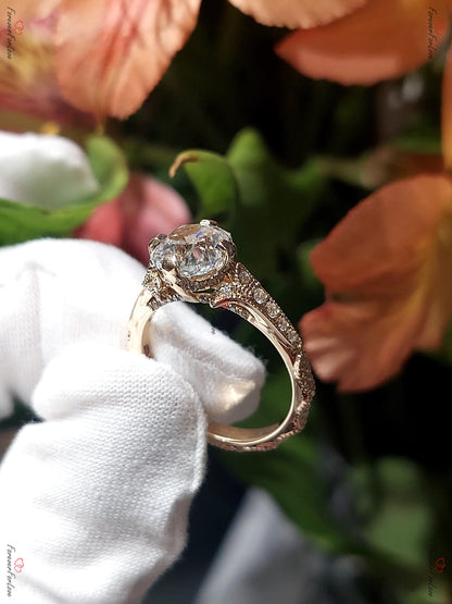 IGI Certified Cushion Lab Diamond Engagement Ring
