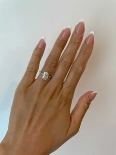 Kissenschliff-Diamant, Moissanit Solitär Verlobungsring Cushion cut Moissanite engagement ring in 935 Argentium Silber — custom handcrafted by Forever For Love