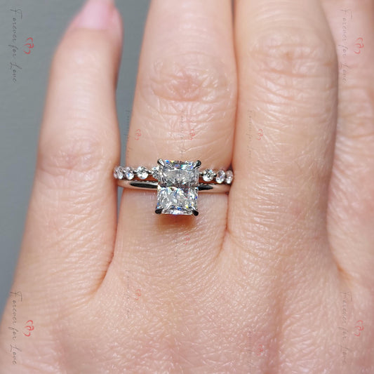 2 Ct Radiant Moissanite Eternity Band