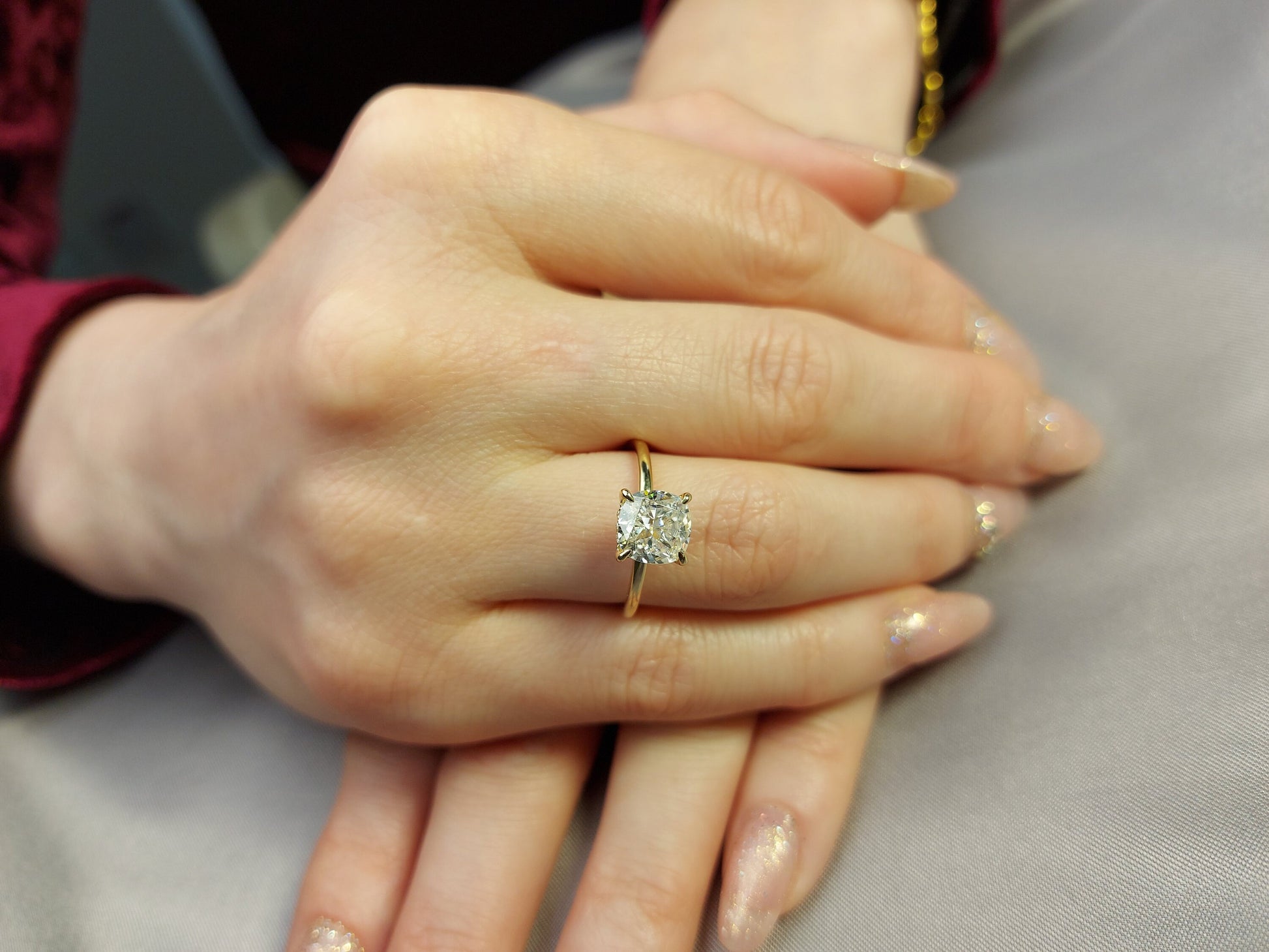 3 Ct Cushion Moissanite Eternity Band