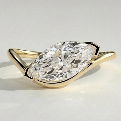 1 Ct IGI Certified Marquise Lab Diamond Engagement Ring