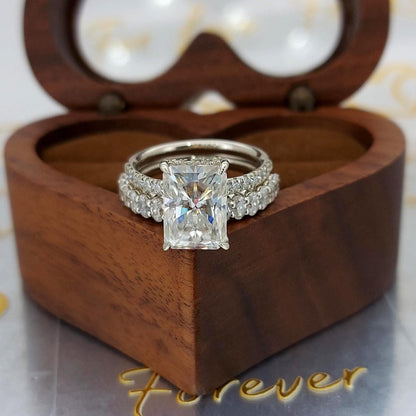 2.5 Ct Radiant Moissanite Eternity Band