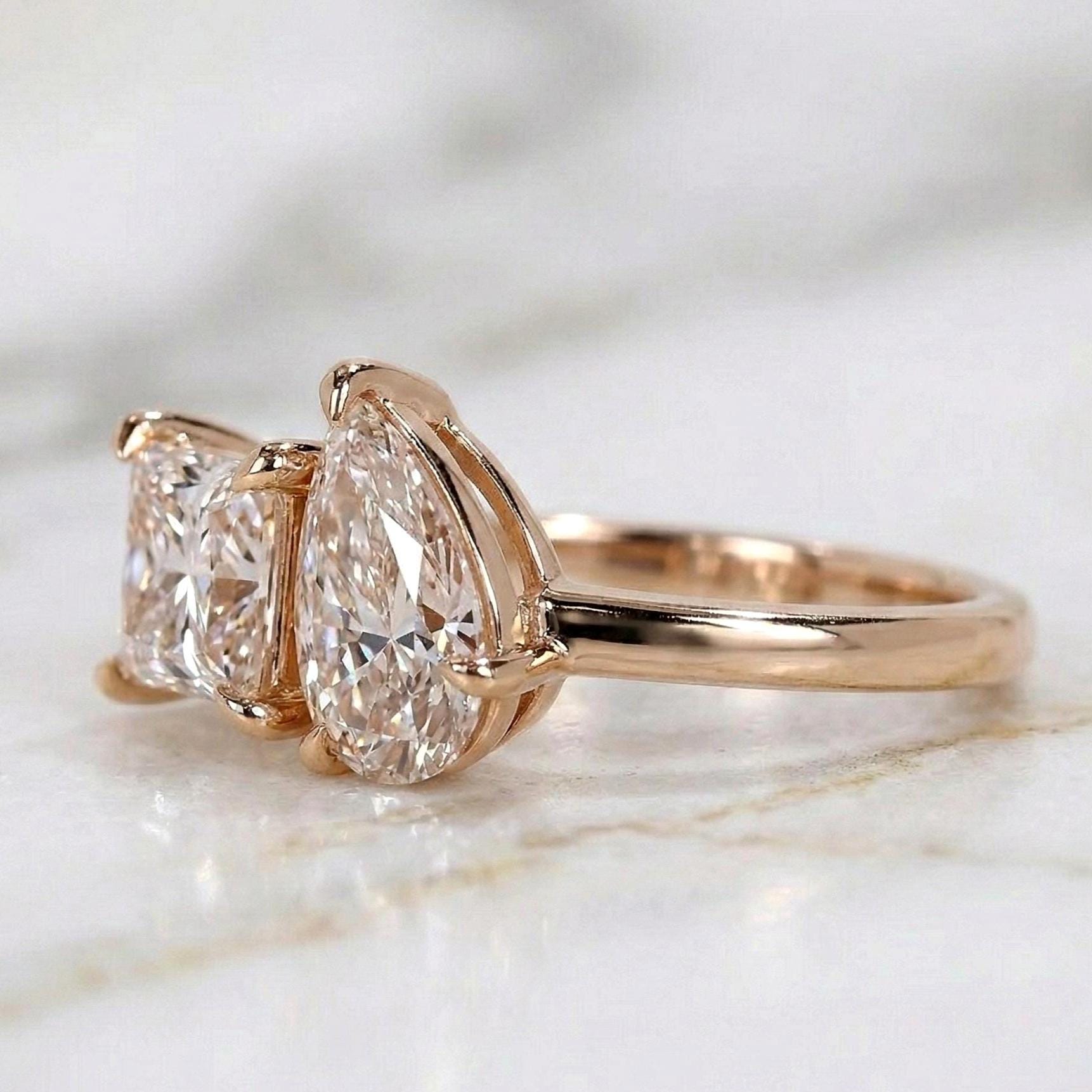 Pear Lab Diamond Engagement Ring