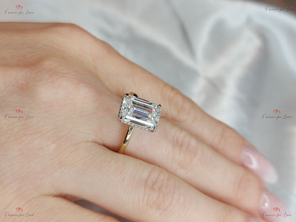 4 Ct Emerald Moissanite Eternity Band