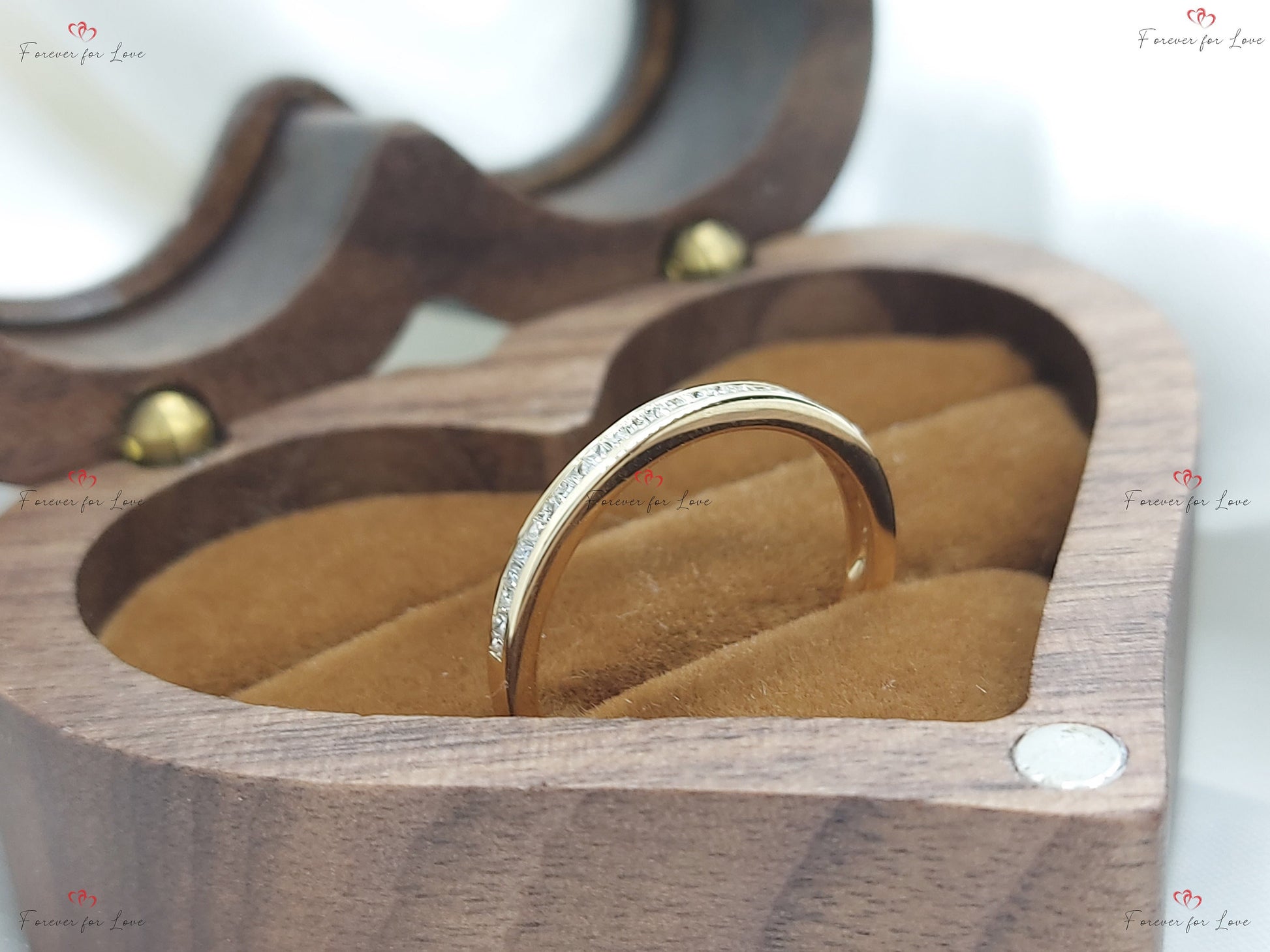 Princess Cut Diamond Half Eternity Ring 1.8mm 18k 14k natural Wedding Band Channel Setting. Yellow Rose White Gold Platinum certified.