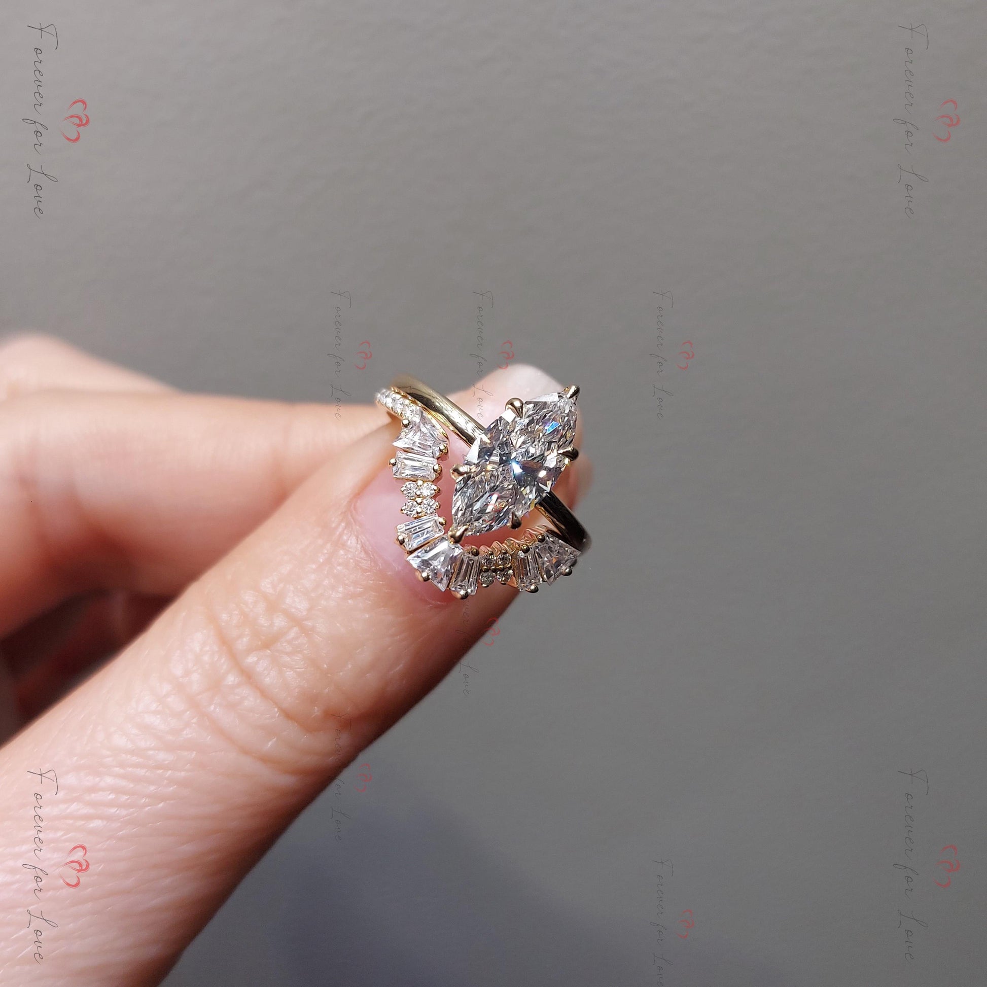Marquise Lab Diamond Eternity Band