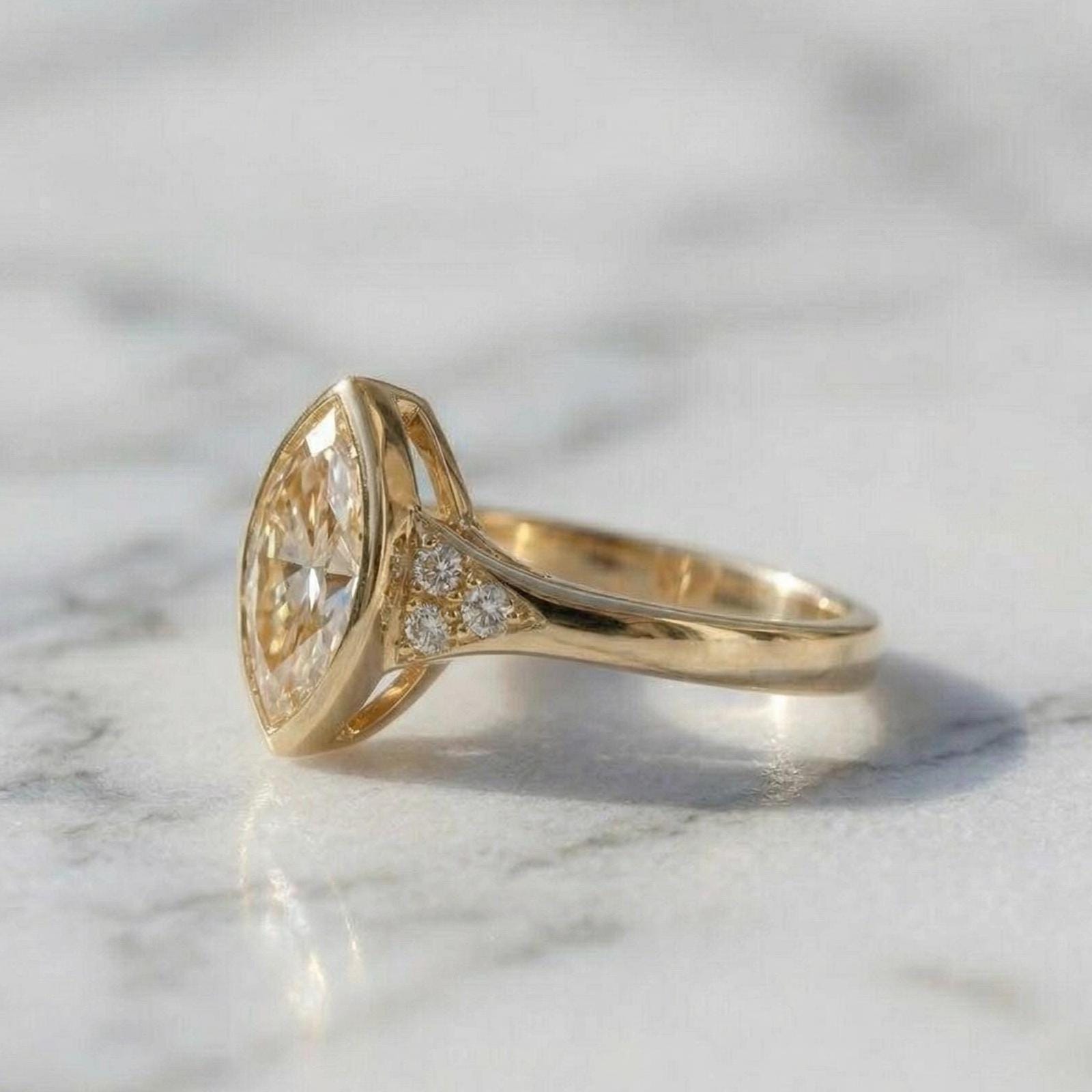 1.6 Ct IGI Certified Pear Lab Diamond Band