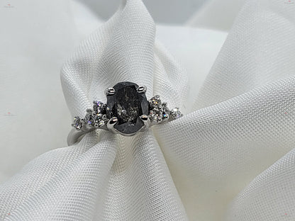 Oval Natural Diamond Solitaire Engagement Ring