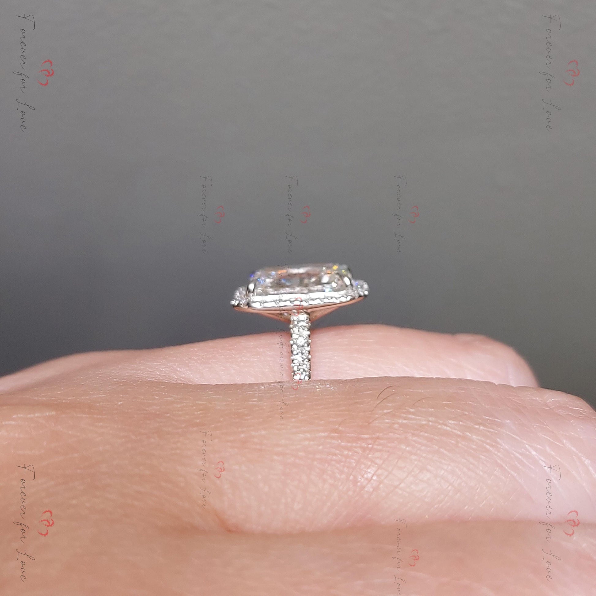 2.5 Ct IGI Certified Radiant Lab Diamond Engagement Ring