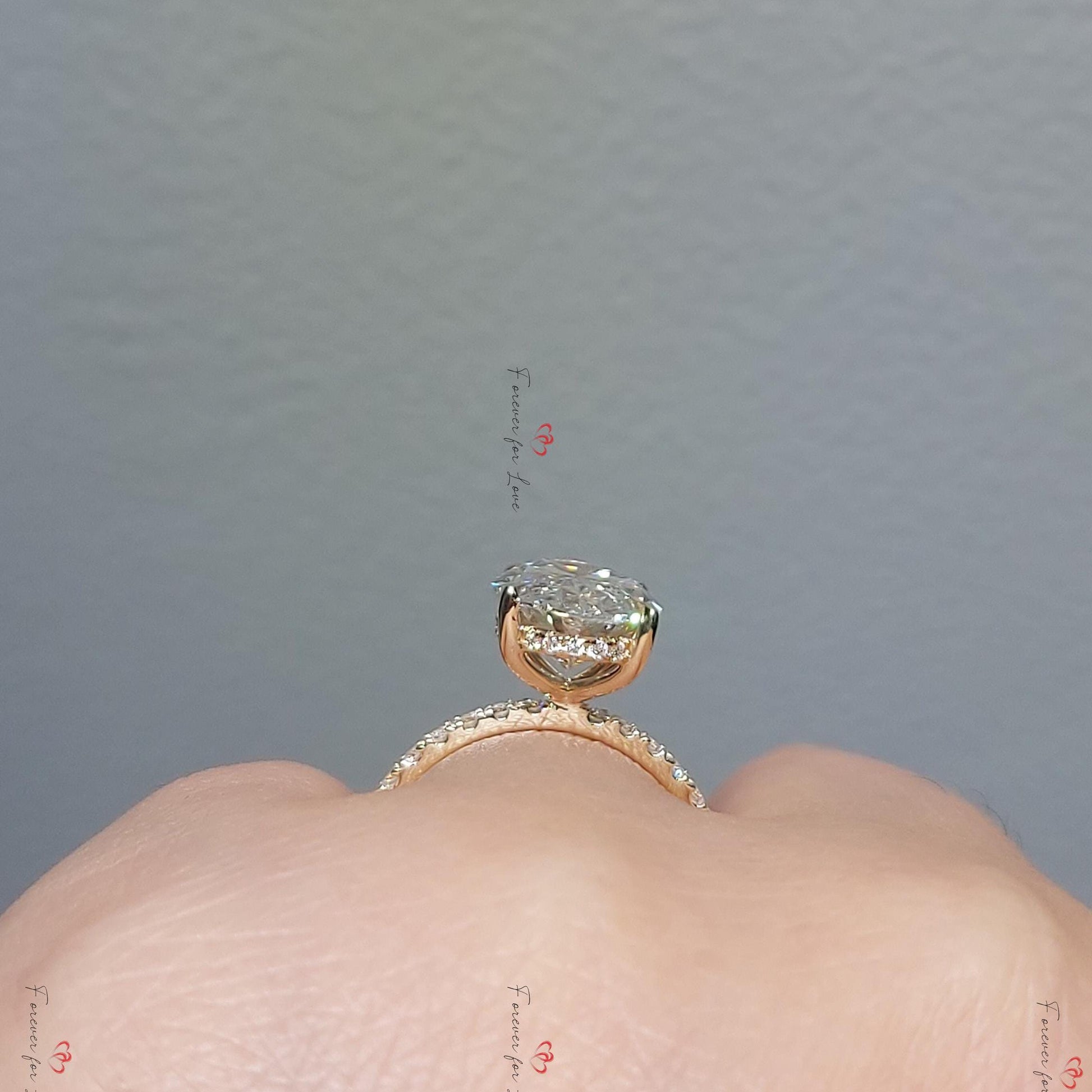 6.5 Ct Oval Diamond Engagement Ring