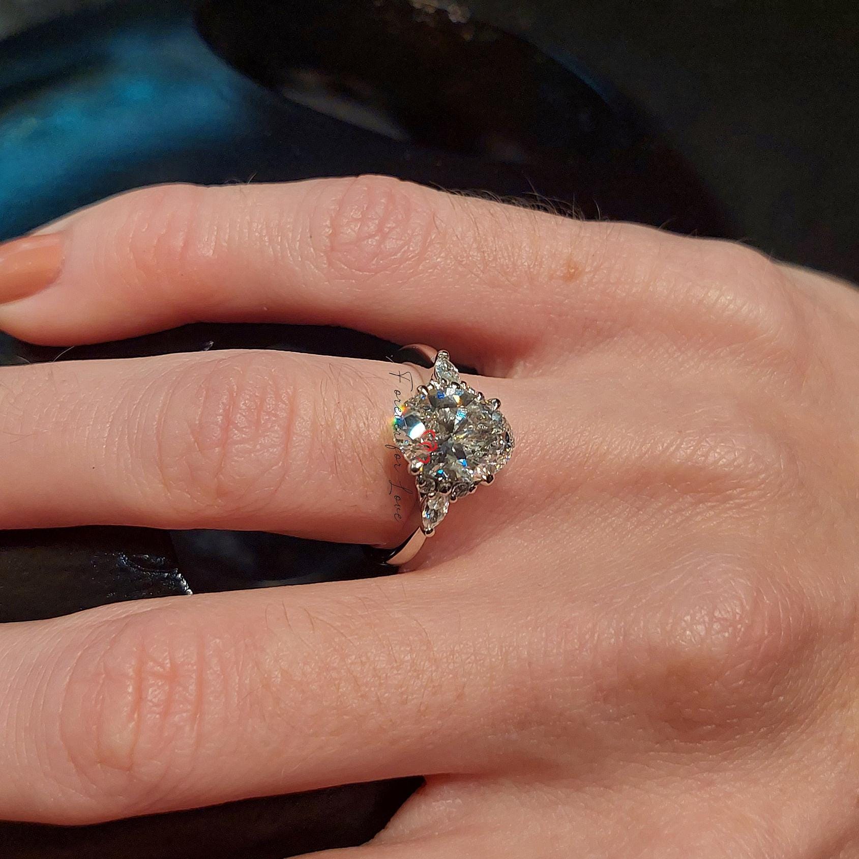 2 Ct Oval Lab Diamond Engagement Ring