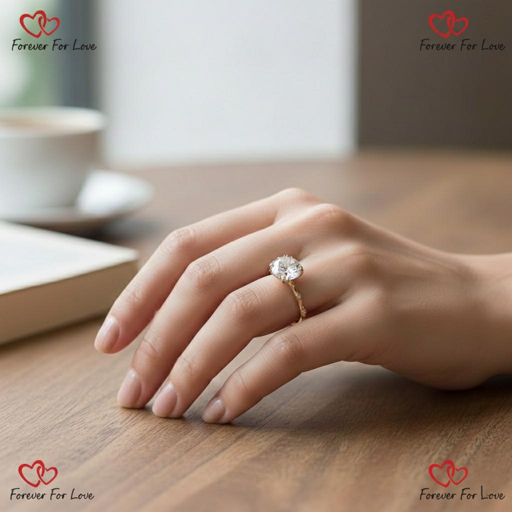 3.1 Ct IGI Certified Pear Lab Diamond Engagement Ring
